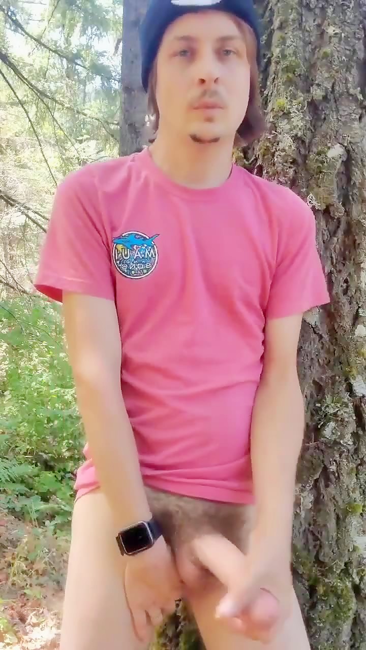 Mr. Big Cock jerks off outside