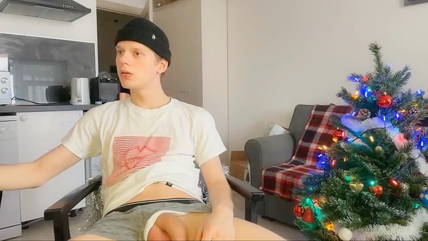 Moldavian lad surprised at his own cum shot
